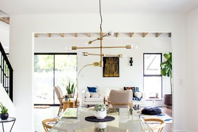 Mid-century modern dining room photo in Los Angeles
