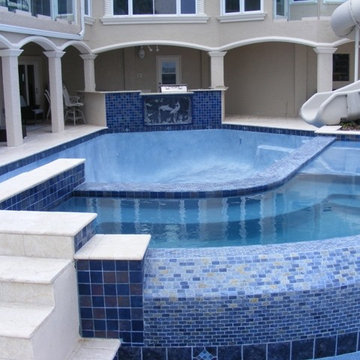 Lightstreams Gold Iridescent Steel Blue Pool