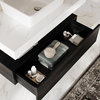 Helix Bathroom Vanity, Black, 40", Single Sink, Wall Mount