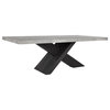 Durant 84" Dining Table, Black/Antique Grey