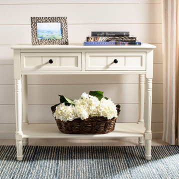 Joelle 2 Drawer Console Distressed Cream