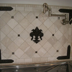 Handcrafted mosaic mural for kitchen backsplash - Tile