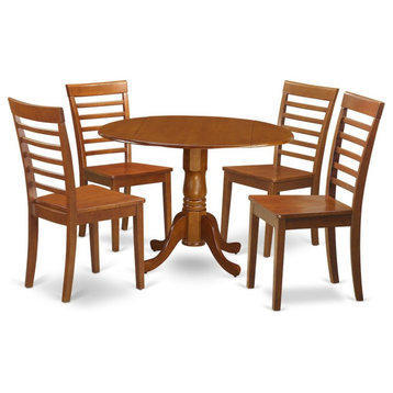 5-Piece Kitchen Table Set, Small Table and 4 Dinette Chairs
