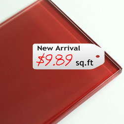 Glass Subway Tile 3x6 Red - Tile