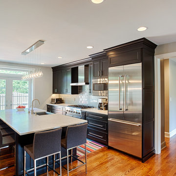 Wynnewood, PA: Ktichen with view to side entry and yard