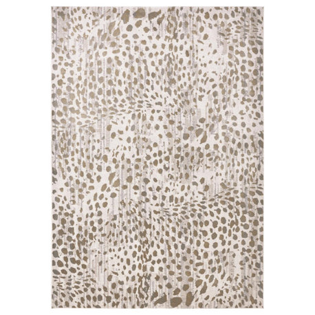 Weave & Wander Vanhorn Animal Print, Brown/Ivory/Tan, 10'x13'2"