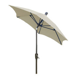 FiberBuilt Umbrellas LLC - FiberBuilt 7.5' Bronze Finish Hexagonal Patio Umbrella With Tilt - Outdoor Umbrellas