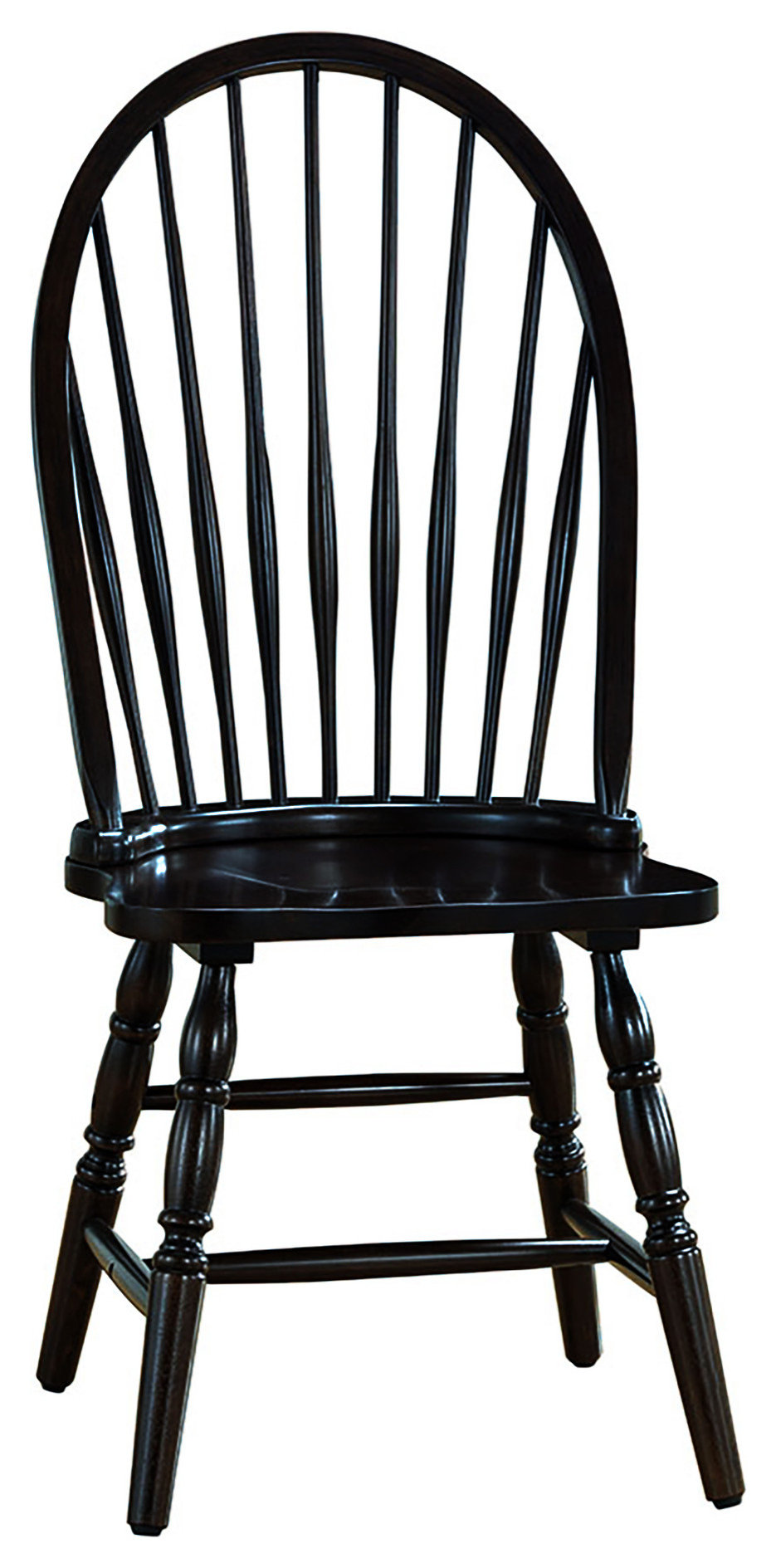 Windsor Dining Chair, Antique Black