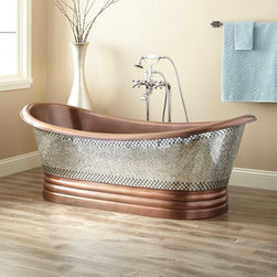 68" CONSTANTINE MOSAIC COPPER DOUBLE-SLIPPER TUB - Products