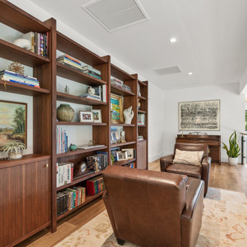 Cozy Landing Library with Balcony