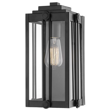 Oakland 1-Light Outdoor Wall Sconce in Powder Coated Black