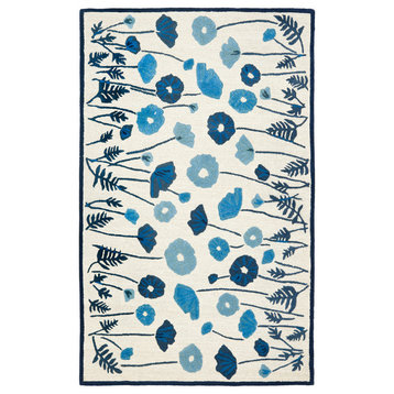 Safavieh Martha Stewart Poppy Glossary Rug, Azurite Blue, 5'x8'