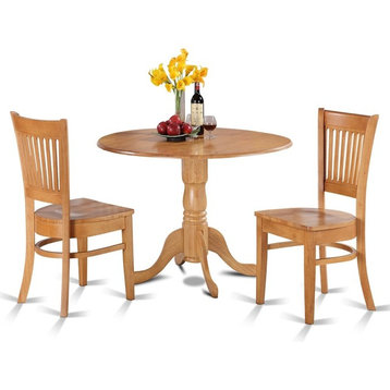 3-Piece Kitchen Nook Dining Set, Small Table and 2 Dinette Chairs