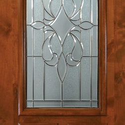 Slab Single Door 80 Wood Alder New Orleans Arch Top Arch Lite Glass - Front Doors