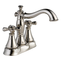 Delta Cassidy Two Handle Centerset Lavatory w/ Metal Pop-Up - Bathroom Sink Faucets