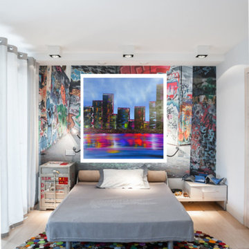 "Big City Blur" Acrylic On Canvas
