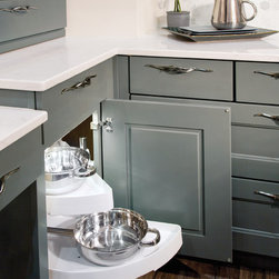White Swing Out Shelves - Kitchen Drawer Organizers