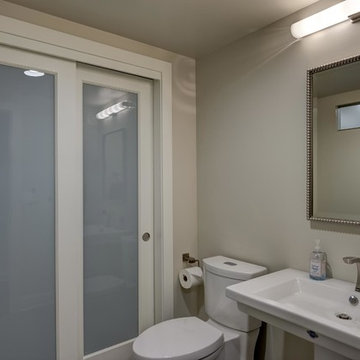 Basement Bathroom Glass Doors