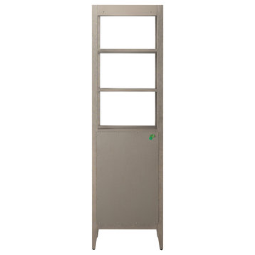 21" Freestanding Linen Cabinet, Soft Close Door and Drawer