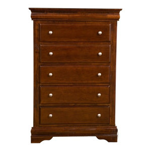 Louis Philippe III Chest, Cherry - Traditional - Dressers - by Acme Furniture
