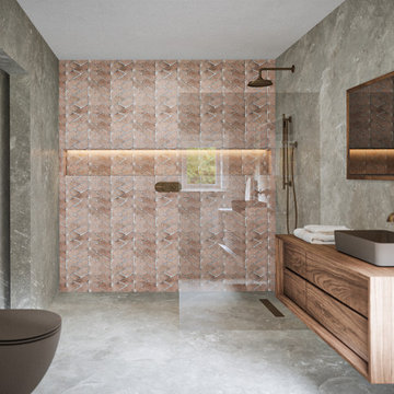 Wet Room with Decorative Aluminium Tiles