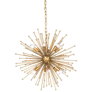 Archer Chandelier Small Gold Metal Finish