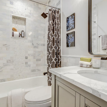 Basement remodel with bedroom space, closet space, Maryland
