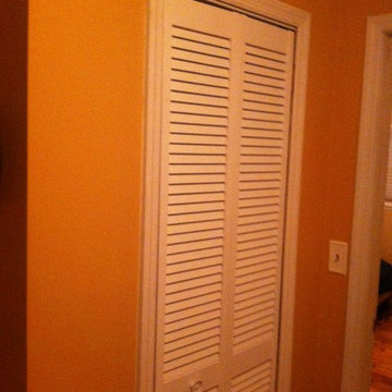 bi-fold closet door and trim install