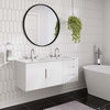 Vitality 48" Double Sink Bathroom Vanity, White White