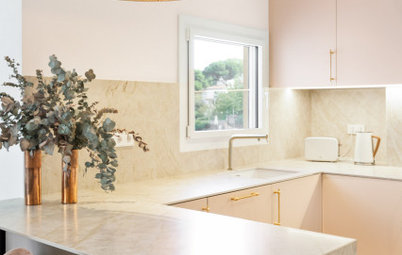 Before & After: Finding the Perfect Pink in a Barcelona Kitchen