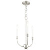 Livex Lighting Clairmont 3 Light Brushed Nickel Chandelier