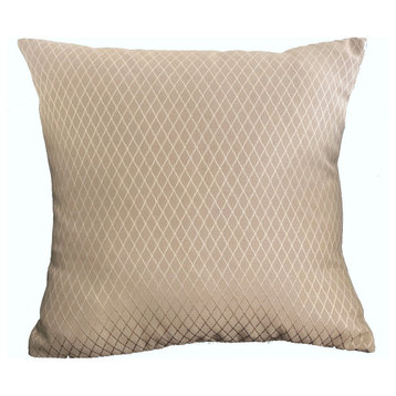 Plutus Diamond Cascade Brown Geometric Luxury Outdoor/Indoor Throw Pillow, Double Sided  16"x16"