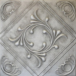 R 02 Styrofoam Ceiling Tile 20x20 - Antique Silver - Ceiling Tile