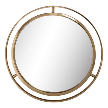 24"D Deluxe Round Mirror, Golden