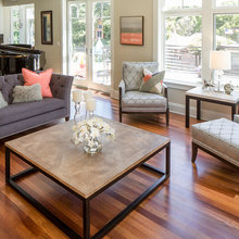 Coral Living Room accents