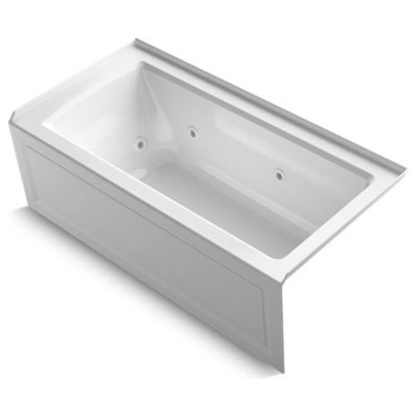 Kohler Archer 60" X 30" Alcove Whirlpool w/ Right-Hand Drain, White