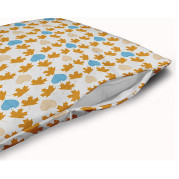 Lots of Leaves Accent Pillow With Removable Insert, Golden Mustard, 24"x24"