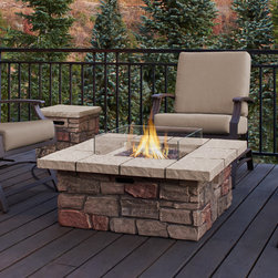 Sedona - Square Propane Fire Table - Fire Pits