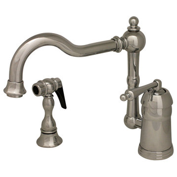 Legacyhaus Single Lever Handle Faucet, Swivel Spout And Solid Brass Side Spray