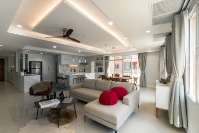 Inspiration for a 1950s living room remodel in Other