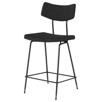 Lasse Bar and Counter Stool Set Of 2, Activated Charcoal, Counter