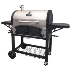 Portable Hibachi Tabletop Grill Dual Charcoal BBQ Chambers