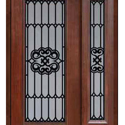 Prehung House Sidelite Door 80 Fiberglass Tivoli Full Lite GBG Glass - Front Doors