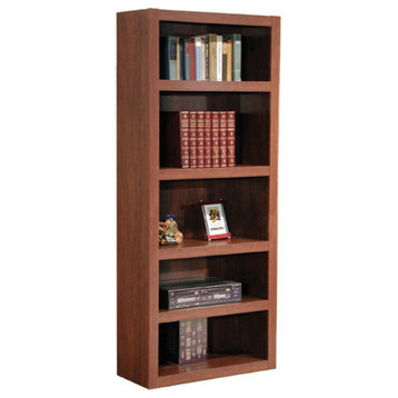 Real Wood Oak Veneer Bookcase, 72", Dark Cherry, 81 Lb
