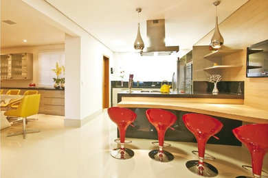 Kitchen - contemporary kitchen idea in Orlando
