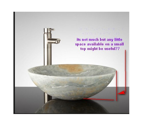 Vanity Height When Using Vessel Sink, Small Bathroom Vessel Sink Vanity