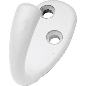 Belwith P27100-Ab 2" Single Utility Hook, White Gloss