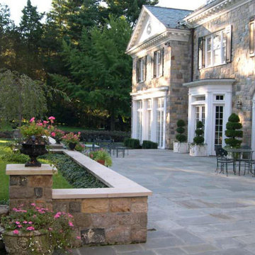 Patio, Stone Walls and Planting