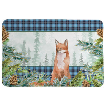 Woodland Christmas Fox Memory Foam Rug, 2x3'