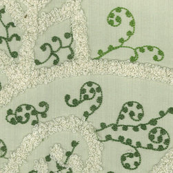 ROTH & TOMPKINS TEXTILES - Paisley Fabric, Lane Kiwi, 54''x36'' - Upholstery Fabric